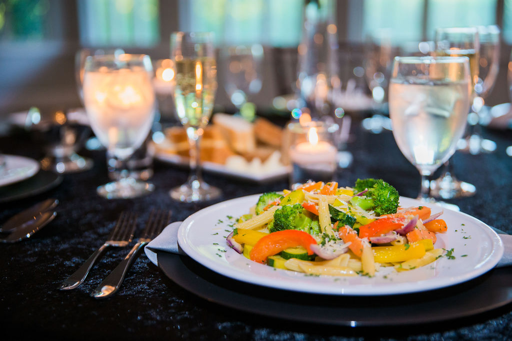 salad plate on a table at a special event