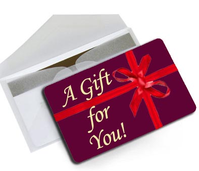 gift card on top of envelope